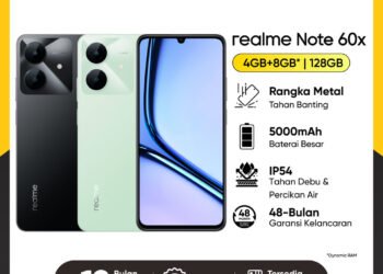 Review Realme Note 60x 2025: Handphone Tahan Banting Dengan Baterai Besar Dan Harga Terjangkau